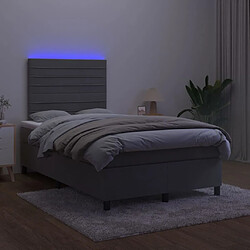 Acheter Sommier à lattes LED,Cadre à lattes de lit avec matelas pour Adulte Gris foncé 120x200 cm -MN80389