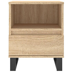 Maison Chic Table de chevet,Table de nuit,Table d'appoint pour salon chêne sonoma 40x35x50 cm bois d’ingénierie -MN42756 pas cher