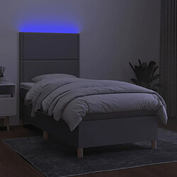 Avis vidaXL Sommier à lattes de lit et matelas et LED Gris clair 100x200 cm