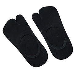 1 Paire De Chaussettes Invisibles Pour Femmes Chaussettes Tabi Chaussettes De Bateau Antidérapantes Basses Noires pas cher