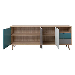 Acheter But Buffet scandinave ARUBA Chêne, bleu, gris et blanc