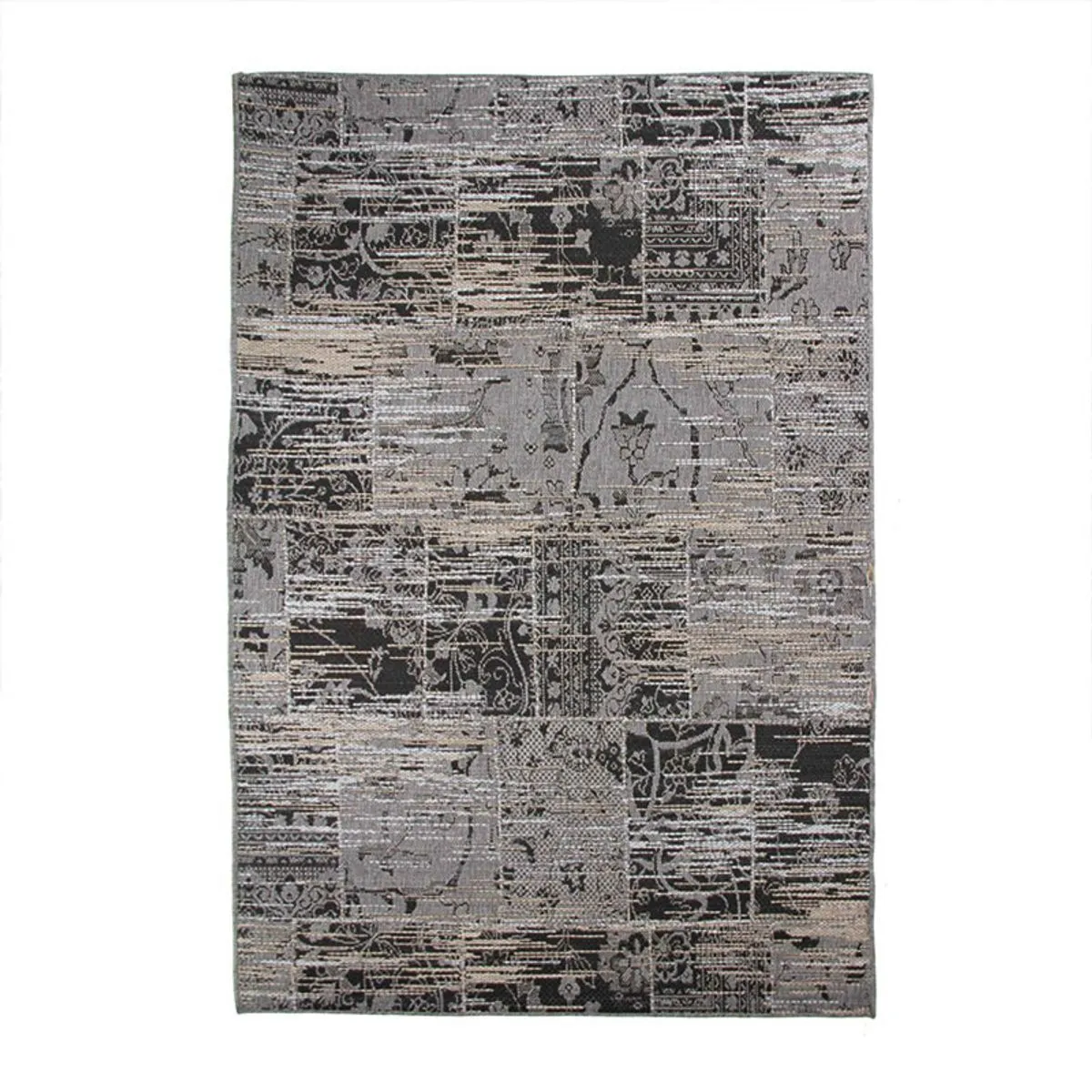 Thedecofactory DJERBA - Tapis aux motifs vintages et orientaux gris 140x200