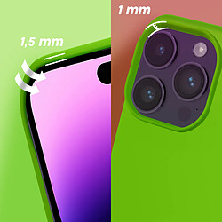 Coque pour iPhone 14 Pro Semi-rigide Fine Légère Intérieur Doux Moxie vert pomme pas cher