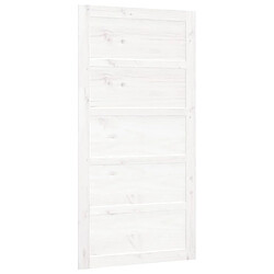 vidaXL Porte de grange Blanc 100x1,8x204,5 cm Bois massif de pin