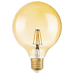 ampoule à led - osram ledfil globe vintage 1906 - e27 - 7w - 2400k - verre ambre - osram 809406