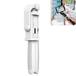 Wewoo Monopode Selfie stick blanc pour iPhone et Android téléphones 2 en 1 pliable Bluetooth obturateur à distance trépied 