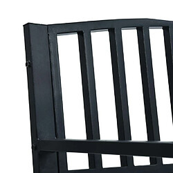 Maison Chic Banc de jardin | Banquette de jardin | Chaise Relax 125 cm Noir Acier -MN94940 pas cher