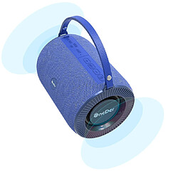 Avis Wewoo Enceinte Bluetooth Haut-parleur sans fil portatif d'extérieur Oneder V3prise en charge mains libres et carte FM et TF et clé USB / AUX Bleu