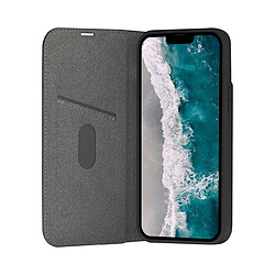 DBRAMANTE1928 Étui Folio pour Apple iPhone 14 Plus Modèle Oslo en Cuir Vegan avec Porte-Cartes Noir