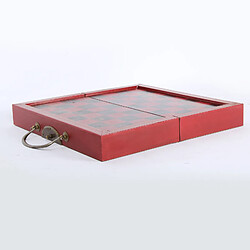 11 "x 11" Pliante En Bois Jeu d'échecs, À la main Plateau de Jeu Intérieur pour le Stockage En Terre Cuite Guerriers Pièces pour Adultes Enfants pas cher