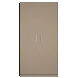 Inside 75 Armoire de rangement 2 portes lingère largeur 100 cm coloris taupe mat