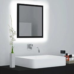 Maison Chic Miroir à LED,Miroir Lumineux LED de salle de bain Noir 40x8,5x37 cm Acrylique -MN49358