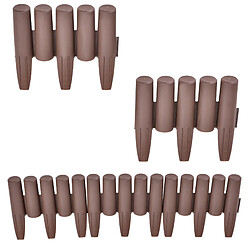 Kit de 10 Palissades Espot marron 270 cm [casa.pro]