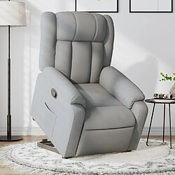 Maison Chic Fauteuil Relax pour salon, Fauteuil inclinable Gris clair Tissu -GKD58056