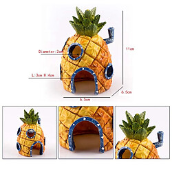 Acheter Universal 3 PCs Aquarium Décoration Poisson Crevettes Dodge Cave Poupée mignonne Décoration Ananas Maison Aquarium Calmar Cache | Décorations