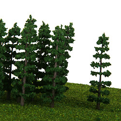 90pcs/Set Modèle Arbres 9 cm - 6,5 cm Modèle Train Arbres Paysage Arbres d'Architecture pour DIY de Paysage Landscape, Vert Naturel