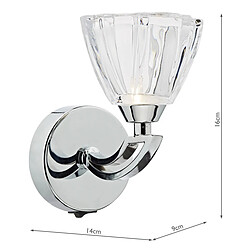 Acheter Luminaire Center Applique murale Vito chrome poli et verre moulé 1 ampoule