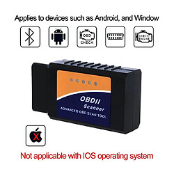 Alpexe Bluetooth Diagnostic Scanner ELM327 OBD2/OBD-II lecteur de code compatible avec Android et Windows