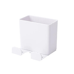 Support de charge de téléphone portable Boîte de rangement de télécommande murale polyvalente 2PCS -Blanc 