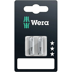 Lot de 2 embouts 867/1 Z série 1 entraînement 1/4 Torx T20x25mm WERA WERK 05073314001