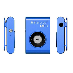 Wewoo Lecteur MP3 IPX8 de musique avec clips et écouteursSupport FMMémoire 8 Go bleu