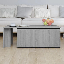 Avis vidaXL Table basse Sonoma gris 150x50x35 cm Bois d'ingénierie