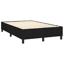 Acheter vidaXL Sommier à lattes de lit et matelas et LED Noir 120x200 cm Tissu