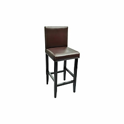 Helloshop26 Lot de deux tabourets de bar design chaise siège cuir synthétique marron 1202096 