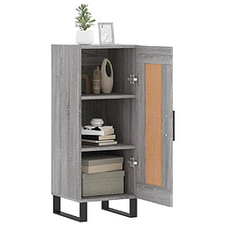 Avis vidaXL Buffet Sonoma gris 34,5x34x90 cm Bois d'ingénierie