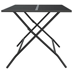 Avis vidaXL Table de jardin pliable anthracite 110x80x72 cm maille d'acier