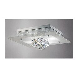 Luminaire Center Plafonnier Tabitha 4 Ampoules chrome poli/cristal