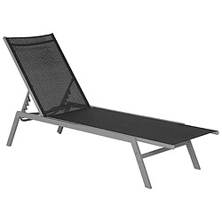 Beliani Chaise longue Métal Noir NOLI