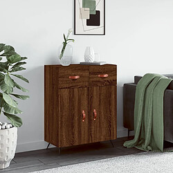 Maison Chic Buffet,Meuble de Rangement,commode pour salon,Cuisine chêne marron 69,5x34x90 cm bois d'ingénierie -MN65186