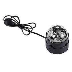 Avis Wewoo LED Boule à facette 1W x 3 mini magique tournante d'étape de la avec à télécommande, prise des USA / EU