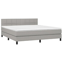 Avis Sommier à lattes et matelas LED,Cadre à lattes de lit pour Adulte Gris clair 160x200 cm Tissu -MN38998