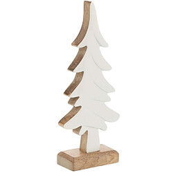 Amadeus Sapins décoratifs en bois de manguier blanc (Lot de 2).