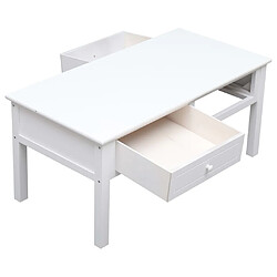 Acheter vidaXL Table basse Blanc 100x50x45 cm Bois