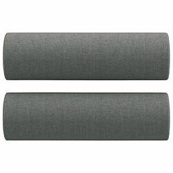 Acheter vidaXL Canapé 2 places avec oreillers gris foncé 140 cm tissu