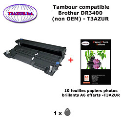 Tambour compatible DR3400 pour imprimante Brother HL L5000D, L5100, L5100DN, L5200DW+ 10f A6 brillants - T3AZUR 