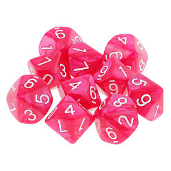 10pcs 10 sided dés d10 dés poliédrique pour les donjons et dragons jeu rose Dungeons and Dragons Dice Games