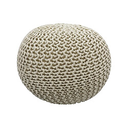 Vente-Unique Pouf rond en rotin beige MADALO