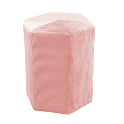 The Home Deco Factory Pouf design velours Giulia - L. 35 x H. 35 cm - Rose