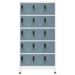 vidaXL Armoire à casiers Gris clair et gris foncé 90x40x180 cm Acier