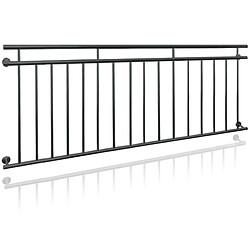 Ecd Germany Garde-corps balcon à la francaise appui rambarde anthracite en acier 225 x 90 cm