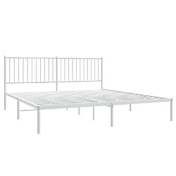 Acheter Maison Chic Lit adulte - Cadre de lit métal avec tête de lit,Structure du lit Contemporain pour chambre blanc 180x200 cm -MN50310