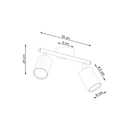 Sollux Spot de Plafond Twin Blanc pas cher