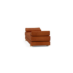 Avis Inside 75 Méridienne design SIGMUND WOOD Burnt Orange convertible lit 160*200 cm pieds chêne