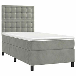 Avis Sommier à lattes,Cadre à lattes de lit et matelas et LED pour Adulte Gris clair 80x200 cm -MN12380