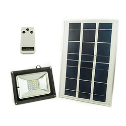 Tradex À LEDS SOLAIRE AVEC PANNEAU PHOTOVOLTAÏQUE CRÉPUSCULAIRE + TÉLÉCOMMANDE W Projecteur à Leds Solaire Avec Panneau Photovoltaïque Crépusculaire + Télécommande W 50 Watts