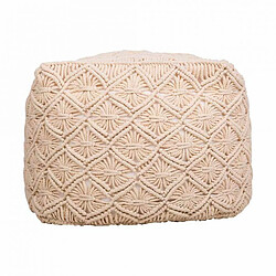 Pouf Alexandra House Living Crème polystyrène 45 x 40 x 45 cm